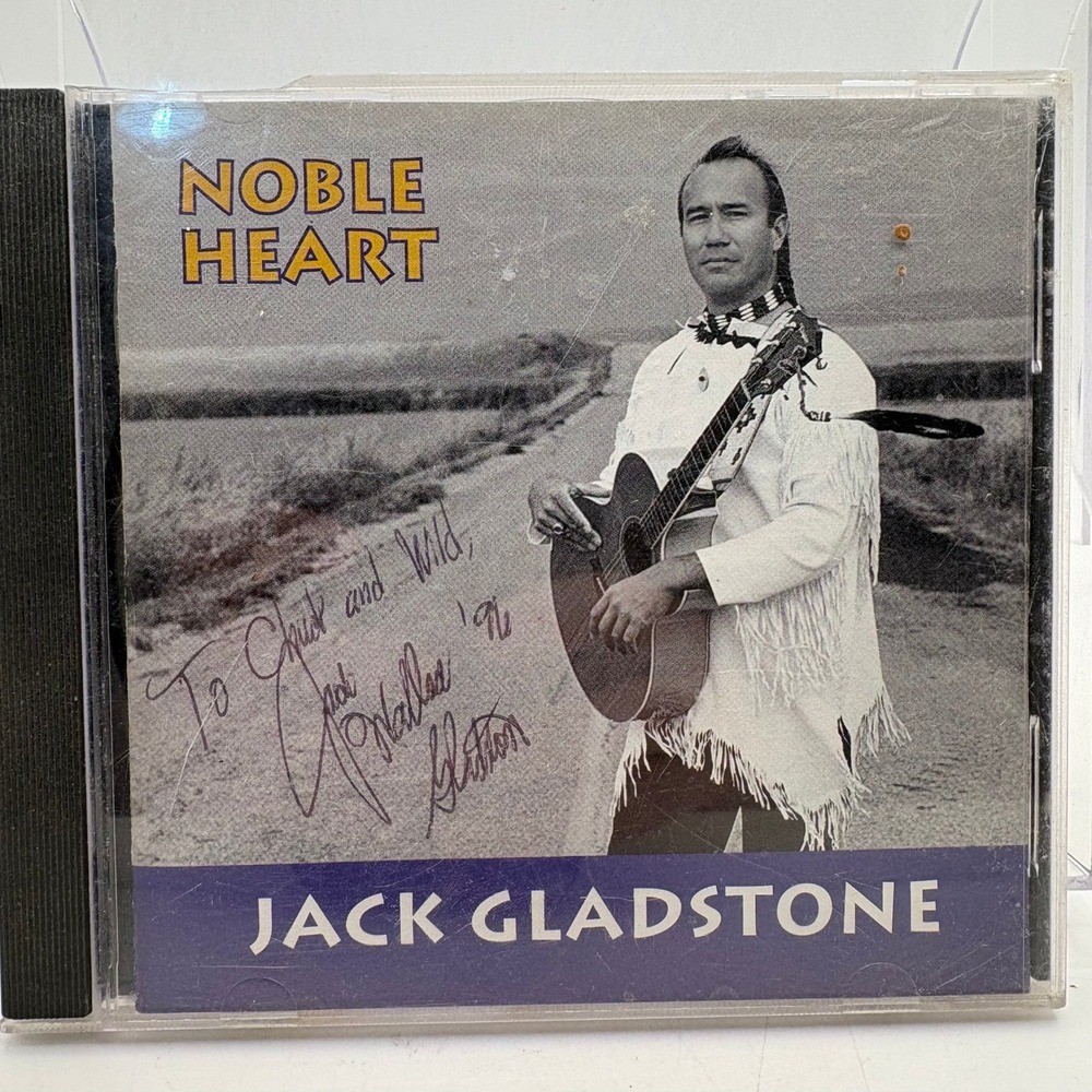 Jack Gladstone Noble Heart Signed CD 1995 Native American Folk Hawkstone 4858-2